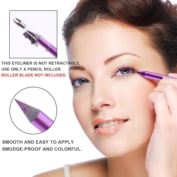7 Colorful Eyeliner Pen Set, Eye Shadow Pencil, Pearl Eyeliner Kit Metallic Glitter Colored Eye liner for Women Eye&Lip Liner Professional Waterproof Eye Makeup (7PCS A)
