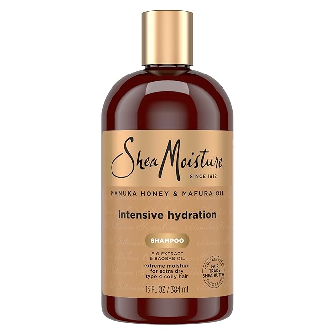Shea Moisture Intensive Hydration Shampoo Manuka Honey and Mafura Oil for Dry, Damaged Hair Sulfate-Free 13 oz