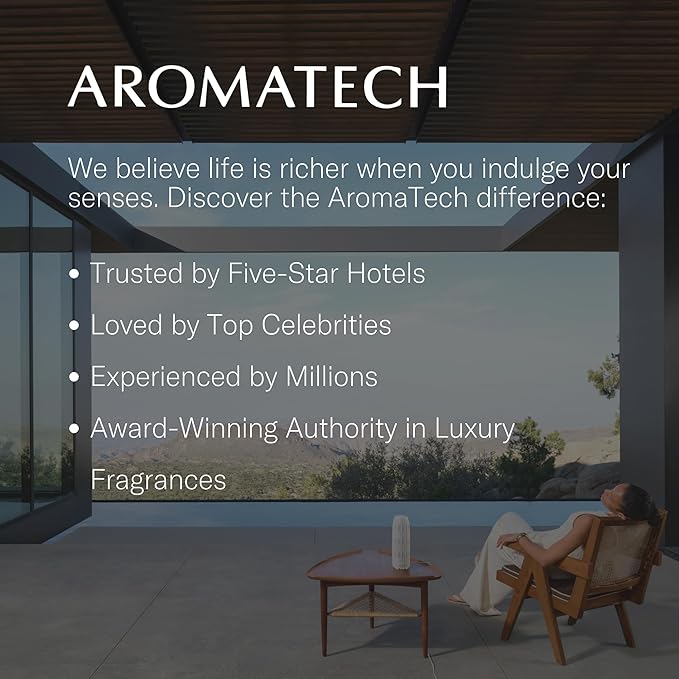 Aromatech White Tea Aroma Essential Oil Blend: Luxury Hotel inspired Aromatherapy with White Tea, Orange & Palo Santo for Ultrasonic Diffusers & Nebulizers - 2 fl oz, 60 mL