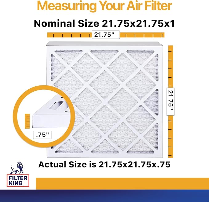 Filter King Air Filters 21.75x21.75x1 | 4-PACK | MERV 13 HVAC Pleated AC - Image 2