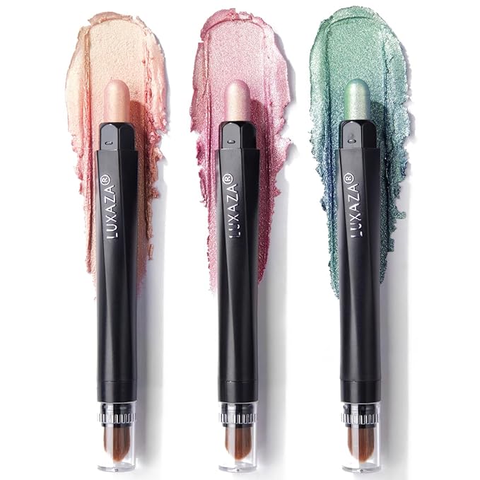 3PCS Cream Eyeshadow Stick,Pro Longwear Eyeshadow Sticks Pencils Crayon-Neon Color