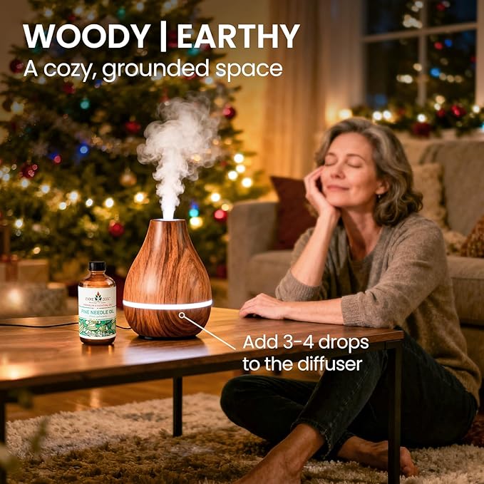 EVOKE OCCU Pine Essential Oil for Diffuser, Fresh Pine Scent for Aromatherapy, Skin, Hair Care, Soap & Candle Making - 4 Fl Oz
