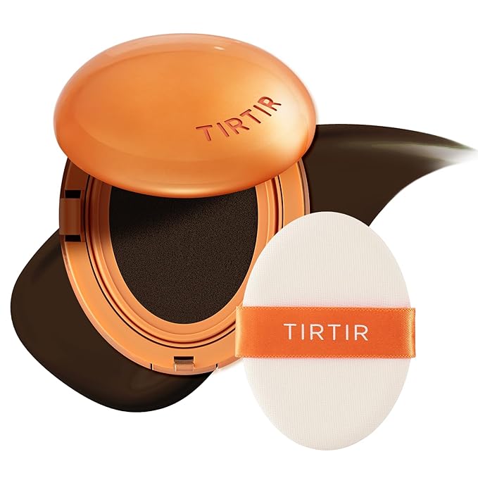 [*Mini Size*] TIRTIR Mask Fit Ai Filter Cushion Foundation | AI-Like Semi-Matte Finish - Up to 72-Hour Medium to Full Coverage Korean BB Cushion Make up Beauty, #55N Espresso, 0.15 Fl Oz