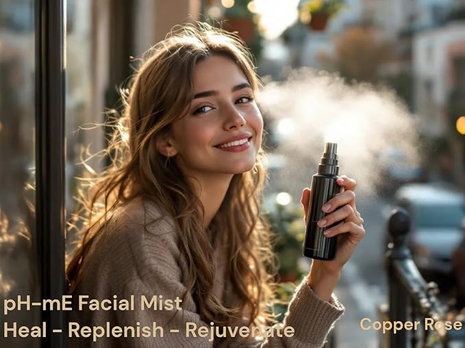 Hydrating Face Mist, Copper Rose, Pure, Natural, Organic Ingredients Helps your Skin Reduce Wrinkles, Fine Lines, Inflammation, Acne, for Clear Beautiful Skin (3.4oz)