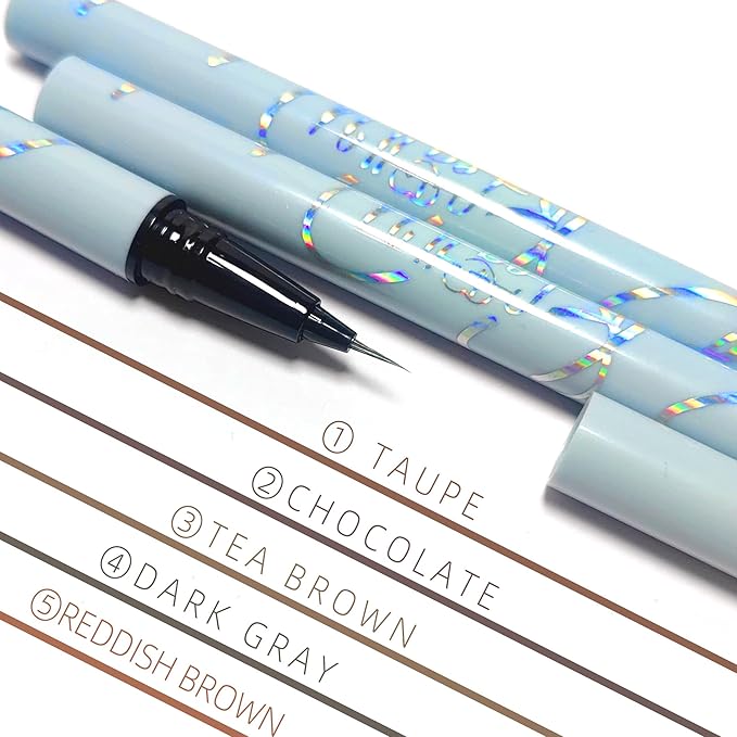 Ultra-fine Waterproof Eyebrow Pen - Lift & Snatch Liquid, 5 Colors, Dark Brown, Long Lasting Smooth Soft Eye Brow, Brown Eyeliner, Natural Tint (1-Taupe)