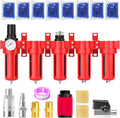 1/2" NPT Industrial Grade 5 Stage Aluminum Air Drying System, Double Coalescing by MEANLIN