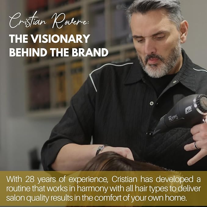 Cristian Rovere - Signature Conditioner - Infused With Collagen, Acai Extract & Organic Argan Oil - Sulfate Free & Paraben Free for All Hair Types - Moisturizing Conditioner - 10 Fl Oz