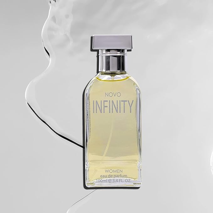 Novo Infinity for Women - 3.4 Fluid Ounce Eau De Parfum Spray Refreshing Mix of Citrus Floral & Musk Fragrances Smell Fresh All Day Long Lovely Gift Occasions
