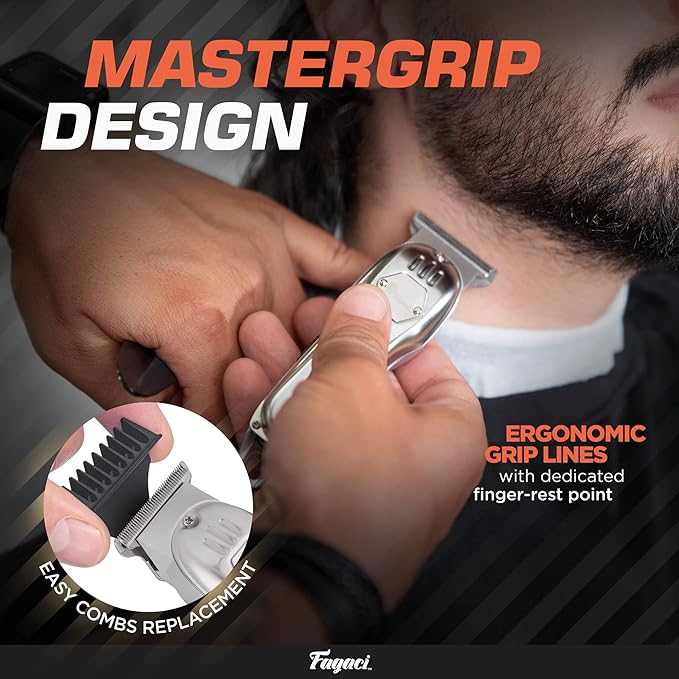 Fagaci Professional Hair Clippers and Trimmer Set - Cordless, 440C Blades