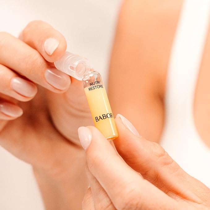 BABOR Nutri Restore Restorative Serum Ampoules for the Face, for Intensely Nourished and Healthy Skin, Vegan Formula, with Amino Acids and Argan Oil, Ampoule Concentrates, 7 x 2 ml