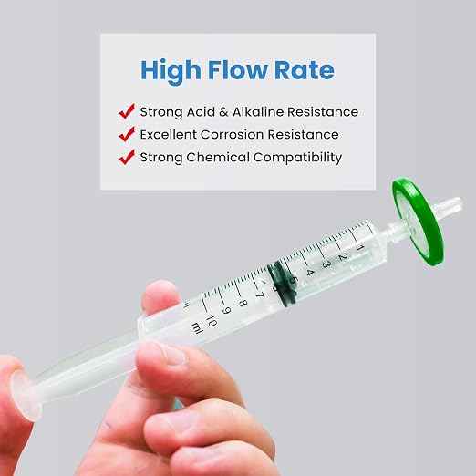 PES Membrane Syringe Filter 25mm Diameter 0.45um Pore Size Syringe Lab Filter - Image 5