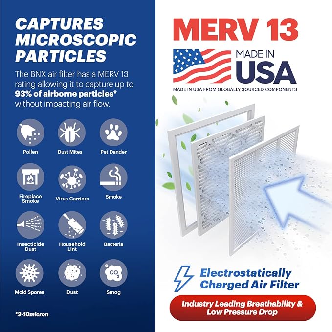 BNX TruFilter 20x25x1 Air Filter MERV 13 - Image 3