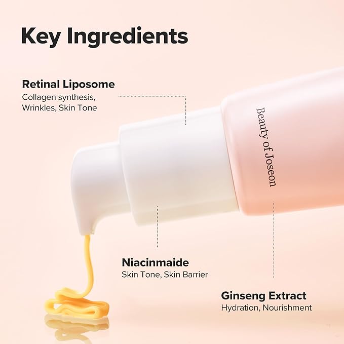Beauty of Joseon Revive Eye Serum with Retinal Niacinamide Correction for Puffy Eye Bags Fine Lines Dark Circles Wrinkles, Korean Skin Care 30ml, 1 fl.oz