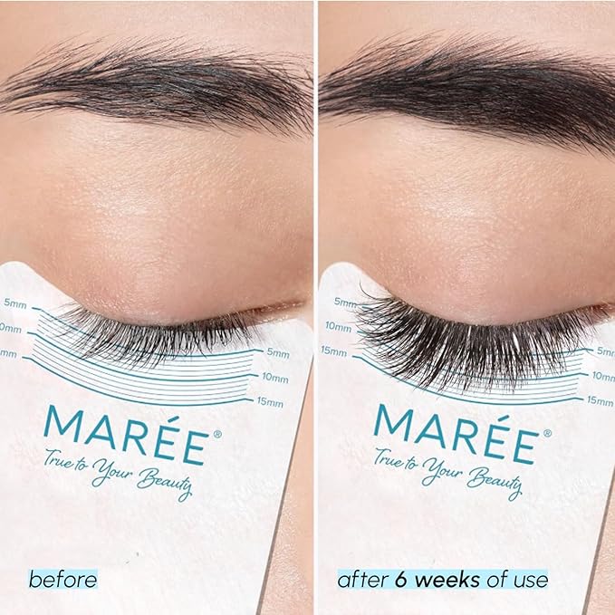 MAREE Eyelash Serum To Grow Lashes & Brows 2 Pack - Eye Lash Serum for Eyelash Growth Without Prostaglandin - Rapid Enhancing Lash Growth Eyebrow Boost Oil - Sérum De Pestañas Suero Para Pestañas