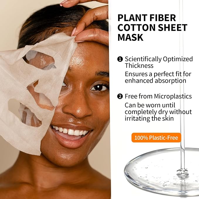 Firming and Moisturizing Sheet Face Masks (Pack of 10) with Hyaluronic Acid and Peptides, Reduce Fine Lines and Wrinkles, Hydrating & Anti-Aging Spa Face Mask, Facial Skin Care
