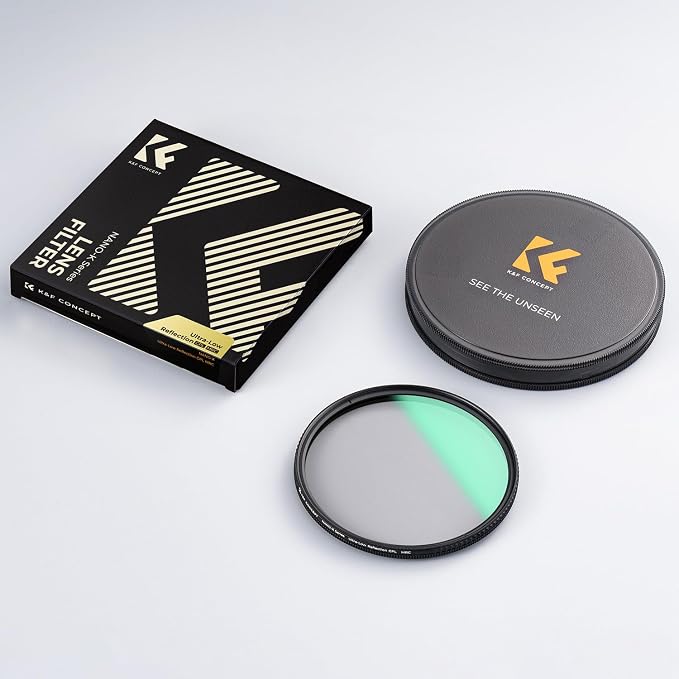 K&F CONCEPT 72mm Ultra-Low Reflectivity Polarizers Filter, 28 Multi-Layer - Image 8