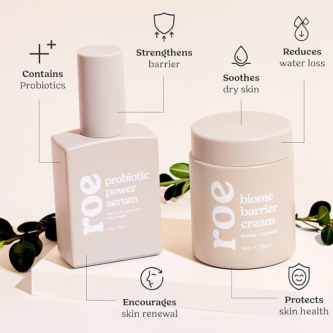 Roe Wellness Baby Cream & Baby Serum Power Pair Biome Barrier | For All Skin & Ages | Hydrating Body, Face, Dry Irritated Skin Toddlers, Newborns Skincare (Power Pair)