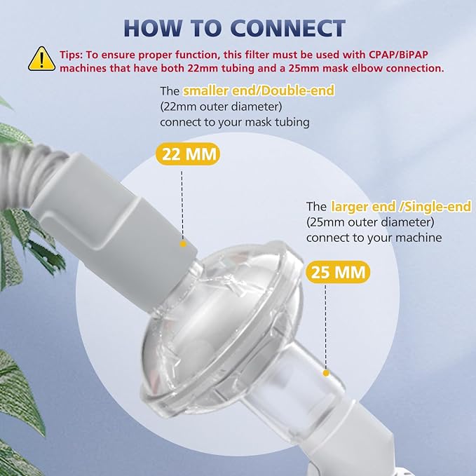 9-Pack CPAP Filter, Universal Inline CPAP Filter Compatible - Image 5