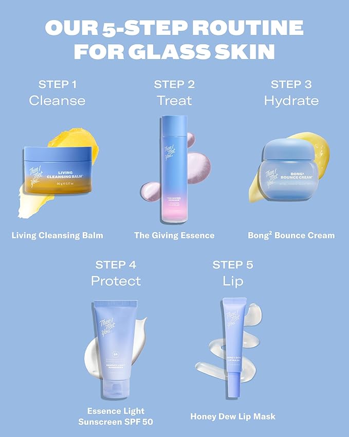 Then I Met You Living Cleansing Balm, Melts Makeup & Sunscreen, Non-Stripping Zero Residue Oil Cleanser with Seaberry, Olive, Grape Seed Oils, Vit E & Persimmon, First-Step Clean Vegan Korean Skincare