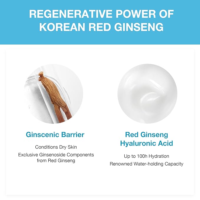 Donginbi LAB 1899 Red Ginseng Hyaluronic Cream - Deep Hydrating Cream for Dry Skin, Face Moisturizer with Hyaluronic Acid, Korean Red Ginseng, Korean Skin Care Gifts for Women, 1.69 floz