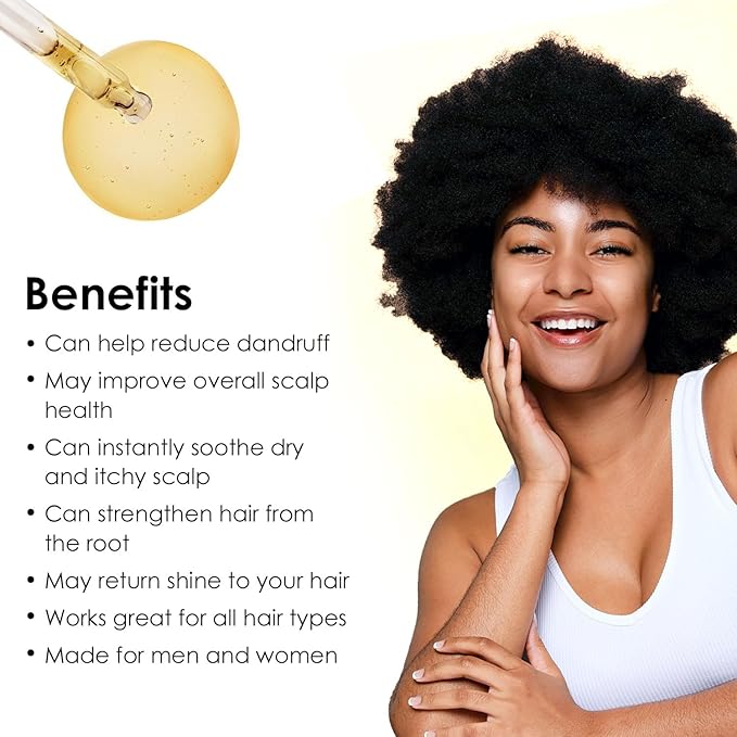 Seddy Itchy Scalp Relief Hair Oil - Scalp Treatment Oil, Instant Soothe, Anti Dandruff with Tea Tree & Peppermint Oil - Relieve Itchy, Dry Scalp - All Hair Types -For Men, Women, & Kids -1.7 Fl. Oz