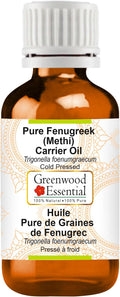 Greenwood Essential Pure Fenugreek (Methi) Carrier Oil (Trigonella foenumgraecum) Cold Pressed 100ml (3.38 oz)