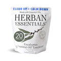 Herban Essentials - Eucalyptus Wipes & Towelettes - Essential Oil Wipes for Hands & Body - Travel Size Essentials and Toiletries - Natural, Individually Wrapped, Disposable & Moist Refresh (20 count)