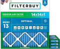 Filterbuy 14x14x1 Air Filter MERV 13 Optimal Smoke & Allergy Defense, by Filterbuy