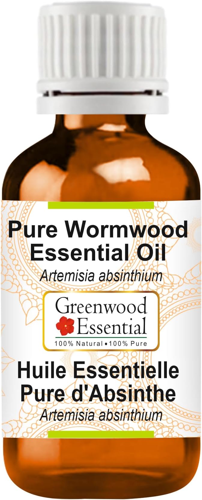 Greenwood Essential Pure Wormwood Essential Oil (Artemisia Absinthium) Steam Distilled 10ml (0.33 oz)