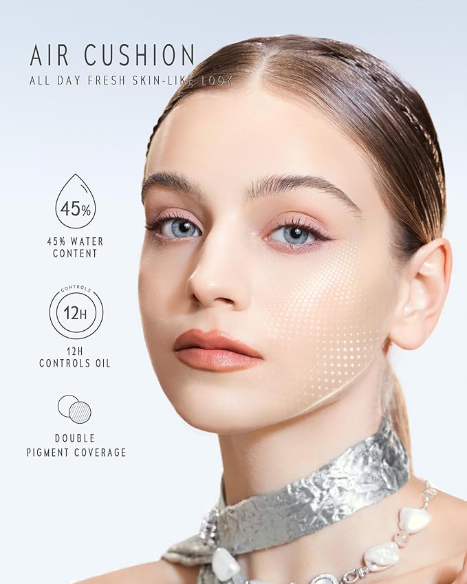 TIMELESS LUMINA MATTE PERFECTION CUSHION | Full Coverage, Weightless, Skin fit, Velvety Matte Finish, Oil-Control Waterproof Fondation, Sweatproof Flawless BB Cream CC (02 BIRCH)