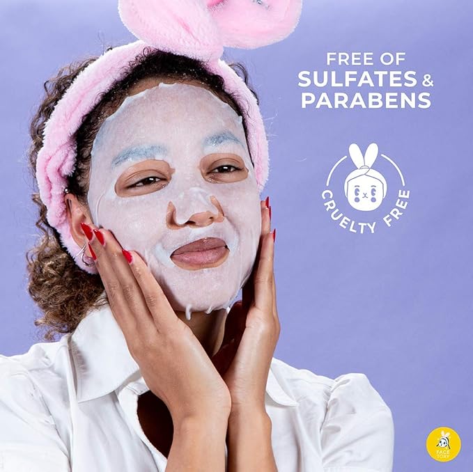 FACETORY K Beauty Face Mask Skin Care - LET'S TALK VITALITY FIRMING Sheet Mask with Pomegranate & Shea Butter | Firming Mask with Antioxidants, Plump & Hydrate (10 Pack)