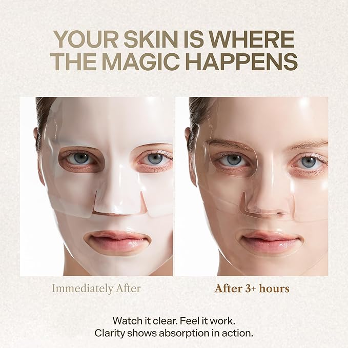 VINNE Signature Bio Deep Collagen Firming Mask – Korean Hydrogel Mask w/ 5,000ppm Ultra-Low Molecular Collagen, Centella Asiatica Exosome, Niacinamide & PDRN – Skin Care Face Mask (4 Sheets, 1.41 oz)