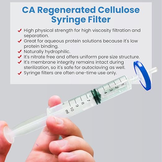 Cellulose Acetate Membrane Syringe Filter 25mm Diameter 0.22um Pore Size - Image 5