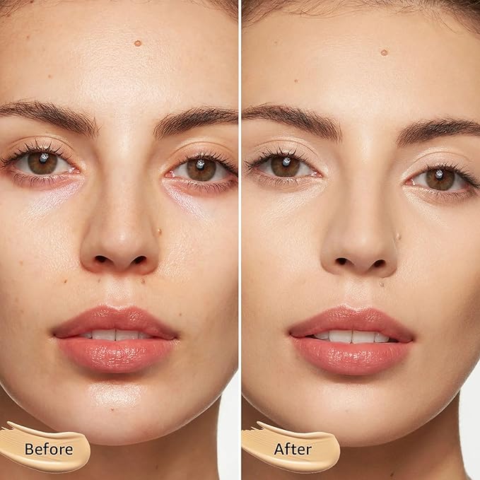 Mushroom Head Air Cushion CC Cream - Tattoo Cover up Makeup Waterproof Long-Lasting Moisturizing Concealer Foundation, Even Skin Tone for All Skin Types (Buff Beige)