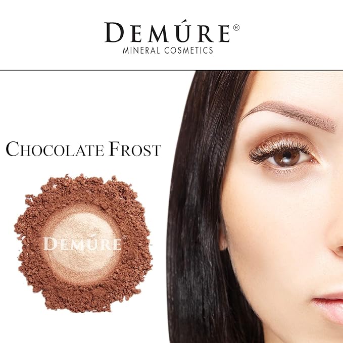 Demure Mineral Make Up Eye Shadow (Chocolate Frost), Shimmer Eyeshadow, Loose Powder, Glitter Eyeshadow, Eye Makeup, Professional Makeup