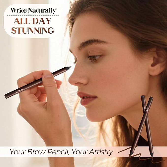 Eyeliner Pencil, Long Lasting Smudge-Proof Professional Eyeliner, Smooth and Easy to Apply, Effortlessly Create Any Look (Stone Brown)