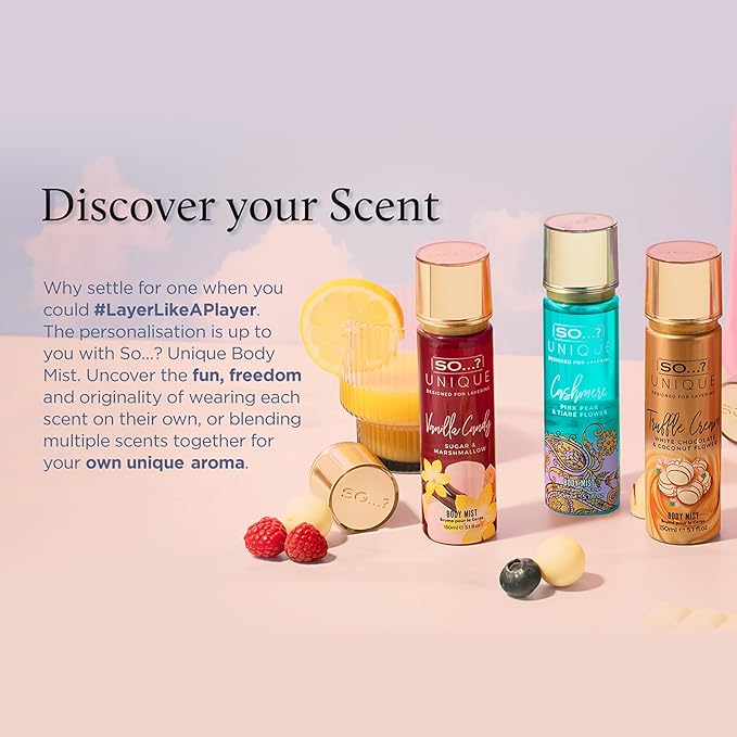 So...? Unique Body Mist - Sweet Pea for Women - 5.1 oz Body Mist - Pack of 2