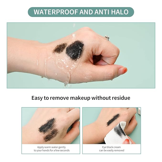 2 in 1 Mascara 5x Longer Waterproof Lash Cosmetics Natural Lengthening and Thickening Effect No Clumping Superstrong Magic 4d Silk Fiber for Vibely Mascara Makeup