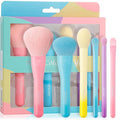 docolor 6 Piece Makeup Brush Set for for full face and eye makeup application, for Foundation, Powder, Blush, Contour, Concealer ＆ Eyeshadow, Mini Makeup Brushes Travel Gift Set Cruelty-Free & Vegan