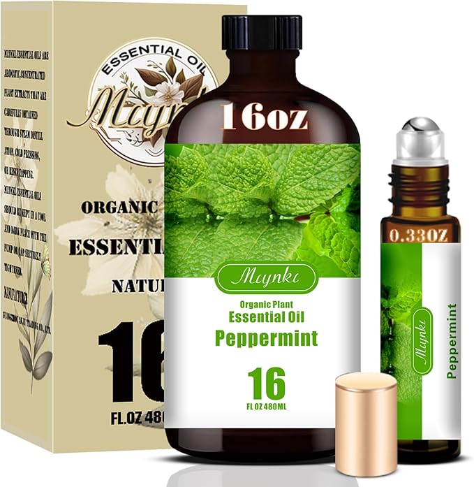 Peppermint Essential Oil-Peppermint Fragrance Oil 16.33oz (490ml)-100% Pure Natural Scent for Diffusers, Candles, Soap Making & Aromatherapy-Relaxing Home & Gift Essential Oil for Bath, Massage