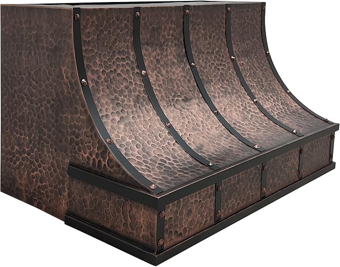 CT Copper Tailor Sloped Copper Vent Hood Island Mount, 610 CFM Exhaust Fan - Image 2