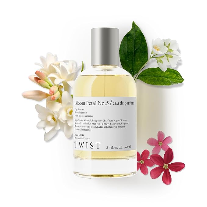 Twist - Bloom Petal No. 5 - Eau De Parfum Inspired by Guc. Bloom, Long-Lasting Perfume For Women, Jasmine & Honeysuckle, Vegan, Clean Ingredients, Fragrance - Spray 100 ml | 3.4 fl. oz.