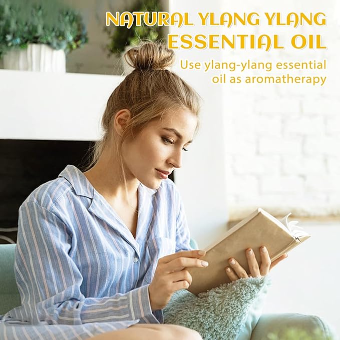 EVOKE OCCU Ylang Ylang Essential Oil 4 Oz, Pure Ylang Ylang Oil for Skin Hair Aromatherapy Diffuser Fragrance DIY- 4 FL Oz