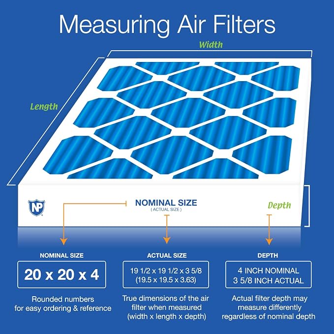 Nordic Pure 20x20x4 Pleated Air Filters MERV 7 Plus Carbon 6 Pack - Image 2