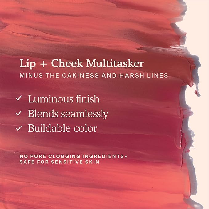 Tower 28 Beauty BeachPlease Cream Blush for Cheeks and Lips - Multi-Purpose Lip and Cheek Tint in Orange Blush - for Sensitive Skin – Color GOLDEN HOUR, Luminous Finish