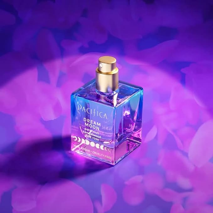 Pacifica Dream Moon Womens Spray Perfume 1 fl oz – Long-Lasting Floral Woody Fragrance for Her - Rose, Patchouli, Sandalwood – 100% Vegan, Cruelty-Free, Phthalate-Free Fragrance
