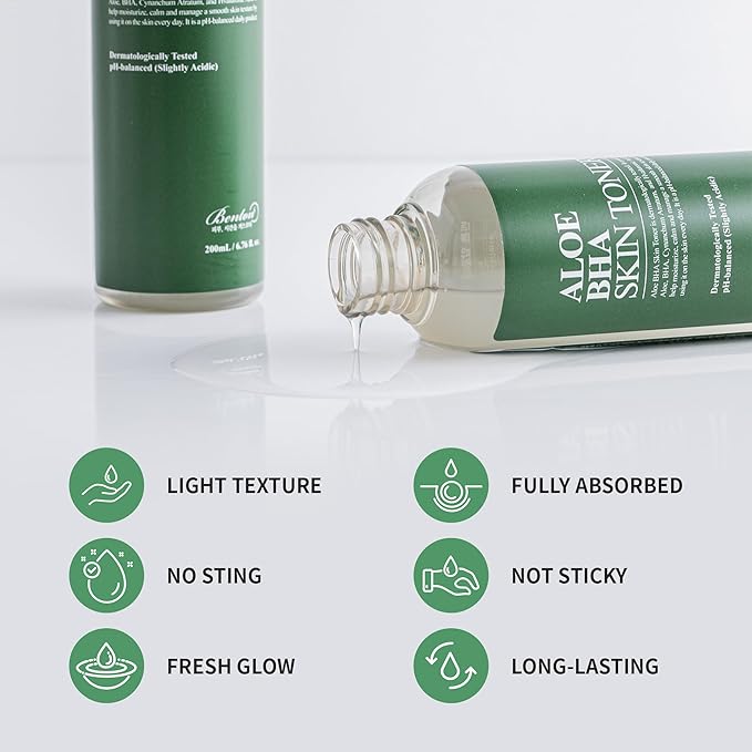 BENTON Aloe Skin Toner - Hydrating Face Toner for Oily & Dry Skin (6.76 fl. oz. / 200ml)