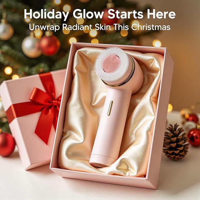 Double Directional Rotating Teenage Cleansing Brush, deep Pore Cleaning Rechargeable Waterproof Cleansing Brush, Trendy Stuff Christmas Gifts/Stocking Stuffer