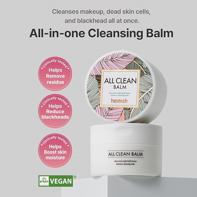HEIMISH All Clean Balm Set (Original & Mandarin) - Cleansing Balm, Waterproof Makeup Remover, Face Cleanser, Oil Based Cleanser, Korean Skincare with Natural Aroma Oil, Vegan, For All Skin Types