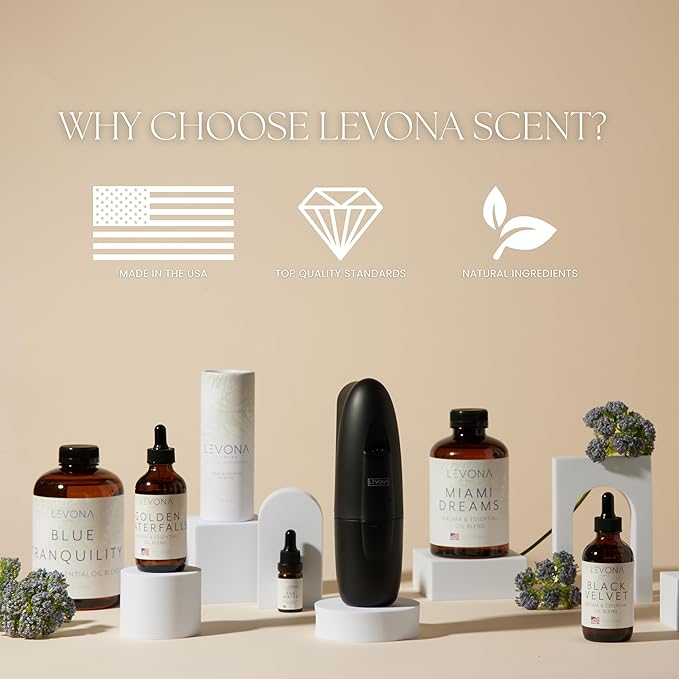 Levona Scent Essential Oil - Luxury Aroma for Home, Office, Hotel & Spa, Ideal for Humidifiers & Diffusers, Hotel Fragrance with Neroli, Orange & Melon - 10ml / 0.33 fl oz, Skyfall Showers